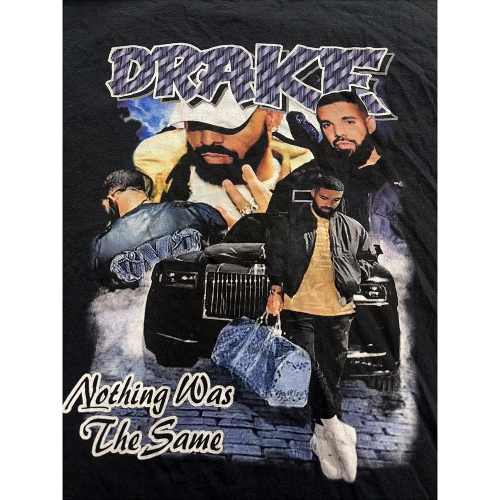 Vintage Drake Nothing Was The Same Album Black Graphic TShirt Size 3xL RAP Grail
